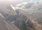 Helicopter view of Victoria Falls